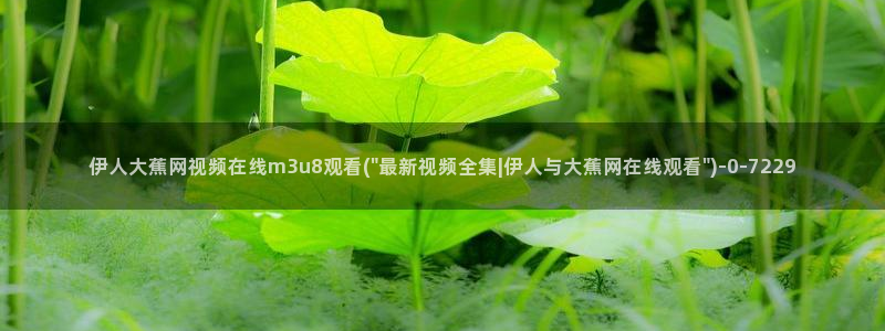 成人伊人视屏：伊人大蕉网视频在线m3u8观看(\